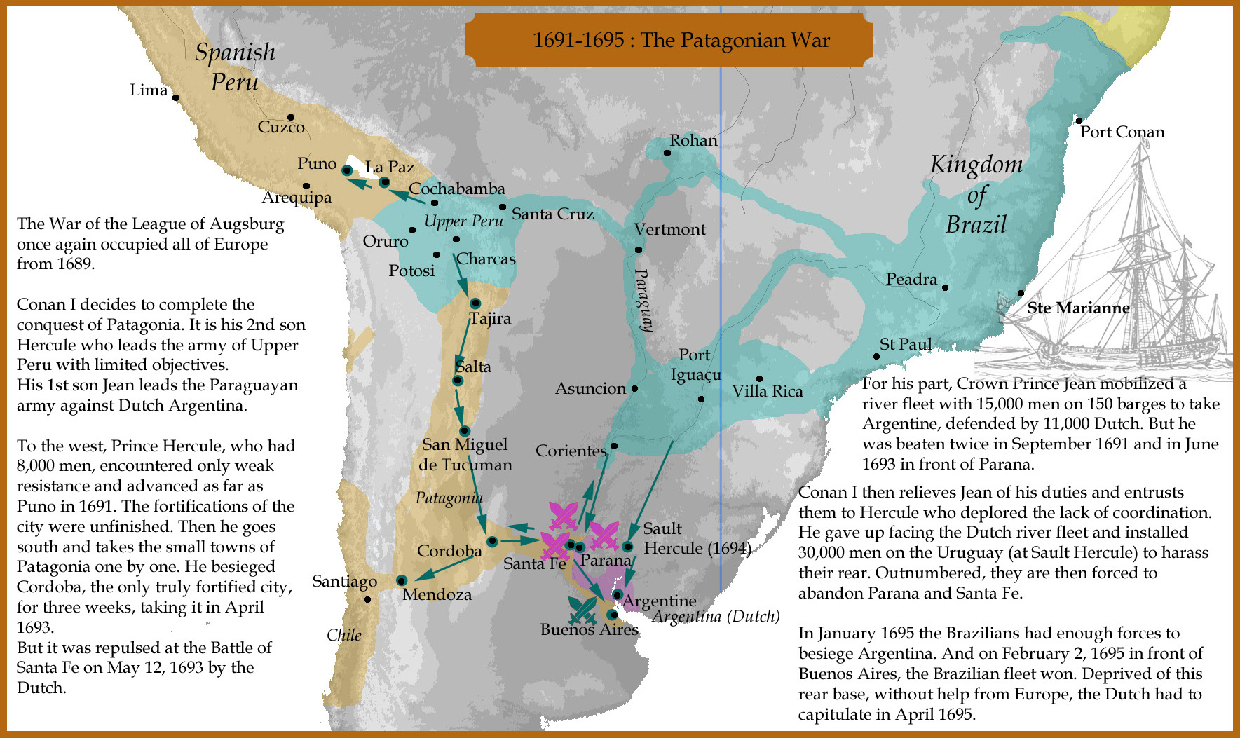 1691-1695 : The Patagonian War