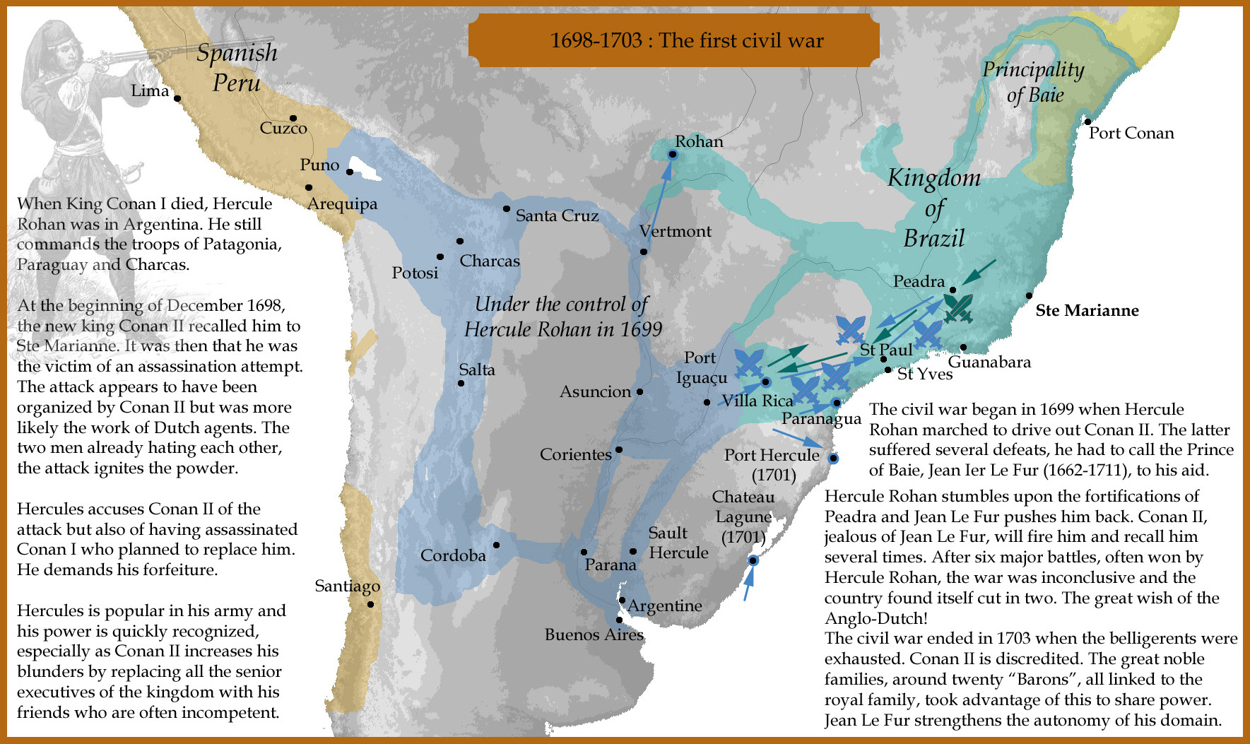 1698-1703 : The first civil war