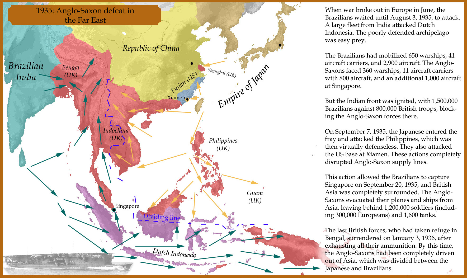 1935: Anglo-Saxon defeat in the Far East