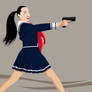 Gun-totting Schoolgirl