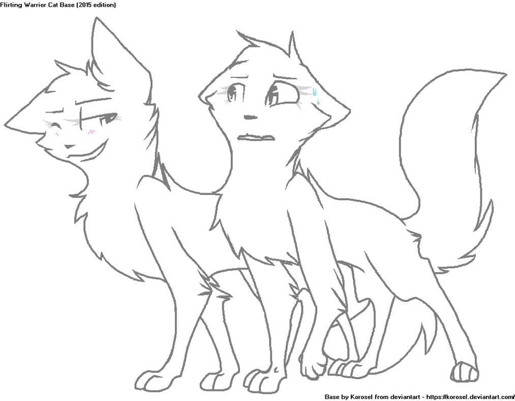 Flirting warrior cat base oc by Korosel on DeviantArt