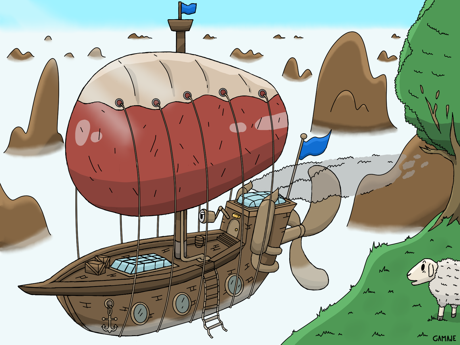 Flying Boat / Bateau Volant by Garagonn on DeviantArt