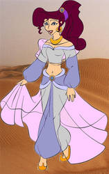 Megara as Jasmine colored