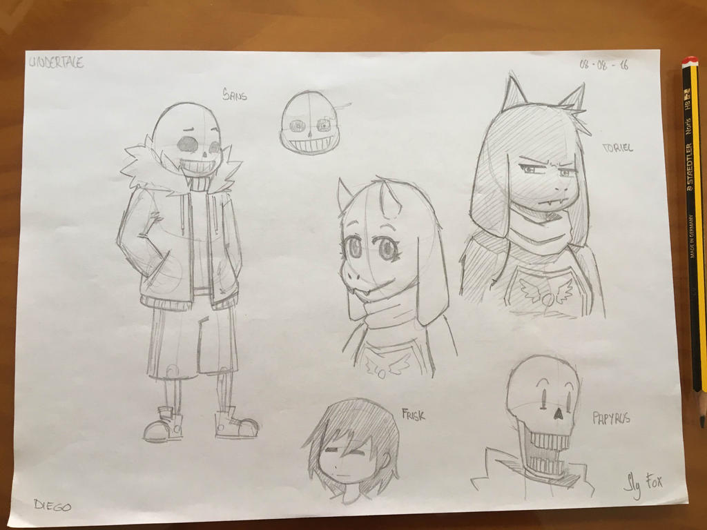 Undertale First Picture Undertale sketches #1 by DSlyFox on DeviantArt
