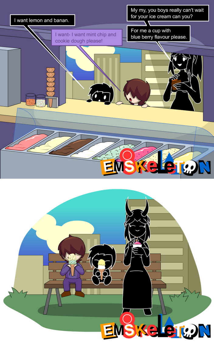 Pals getting ice cream by Emskeleton on DeviantArt