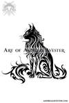 Sitting Cat Tribal Tattoo II by AndreasAvester