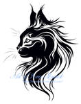 Cat Head Tribal Tattoo by Avestra