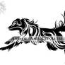 Australian Shepherd Dog Tribal Logotype