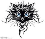 Cat Head Tribal Tattoo by Avestra