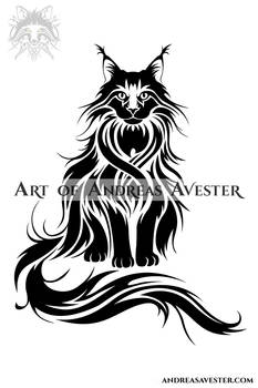 Maine Coon Cat Logotype