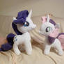 Rarity and Sweetie Belle plush