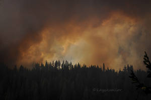 Smoke in the mountains