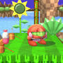 Samus-Kirby in Green Hill Zone