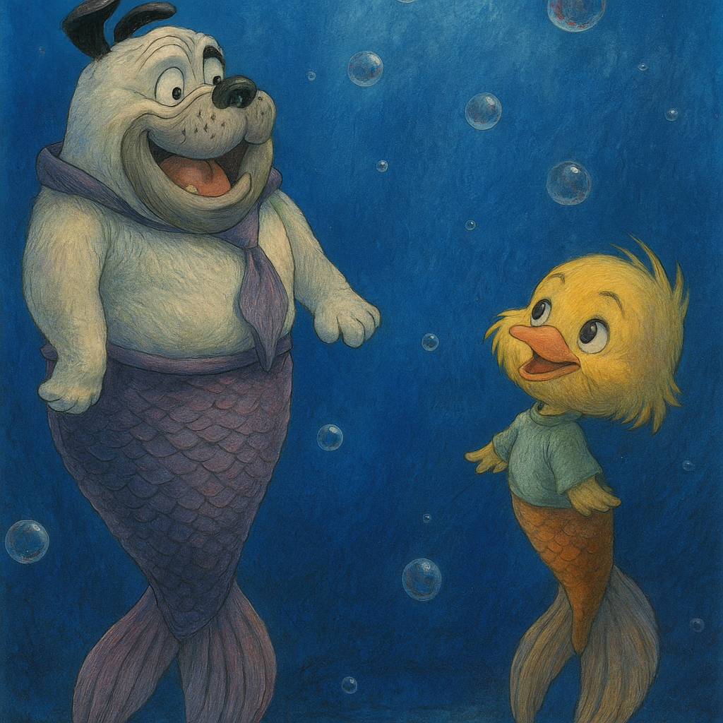 Merdog Colouring In Chomper Merdog and Yakky Doodle Merduckling in EM by Quiydaartestman on ...