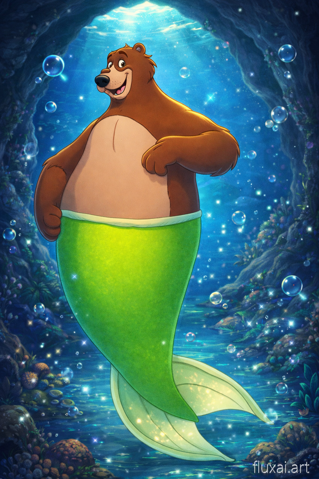 A Merbear Little John Merbear in FluxAI by Quiydaartestman on DeviantArt