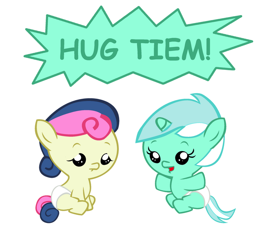 Lyra and Bon Bon: Hug Tiem