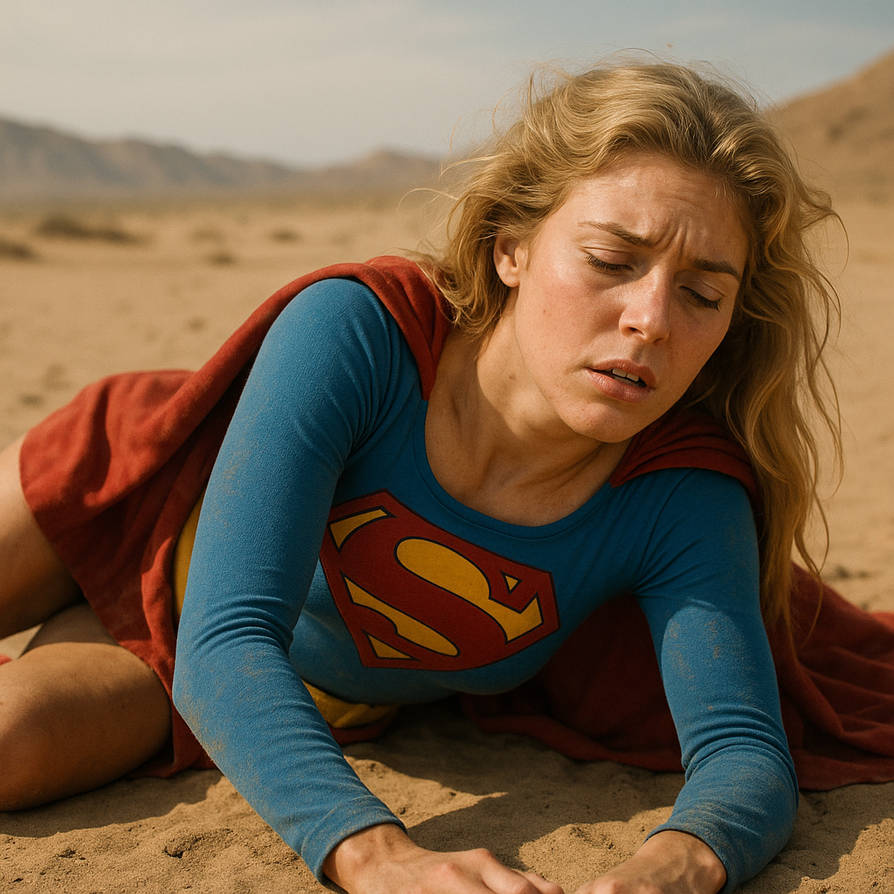 Peril Defeated Supergirl Defeated in the Sand by AISuperheroinePeril on DeviantArt