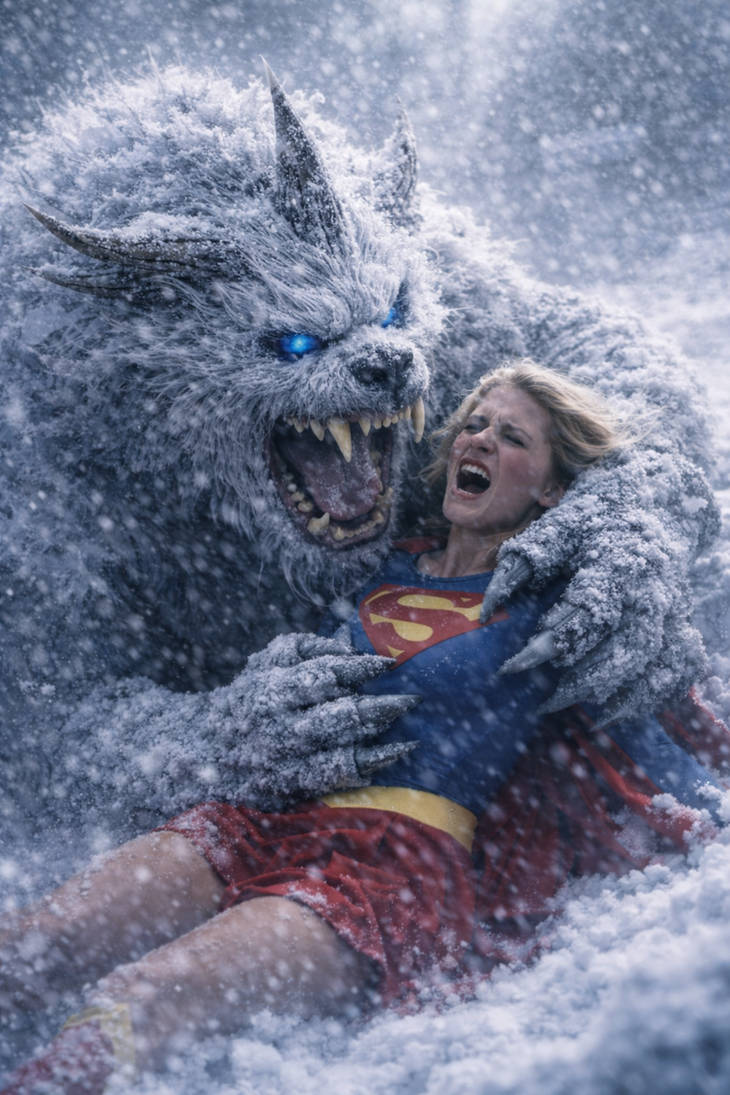 Peril Defeated Supergirl Defeated by Snow Monster by AISuperheroinePeril on DeviantArt