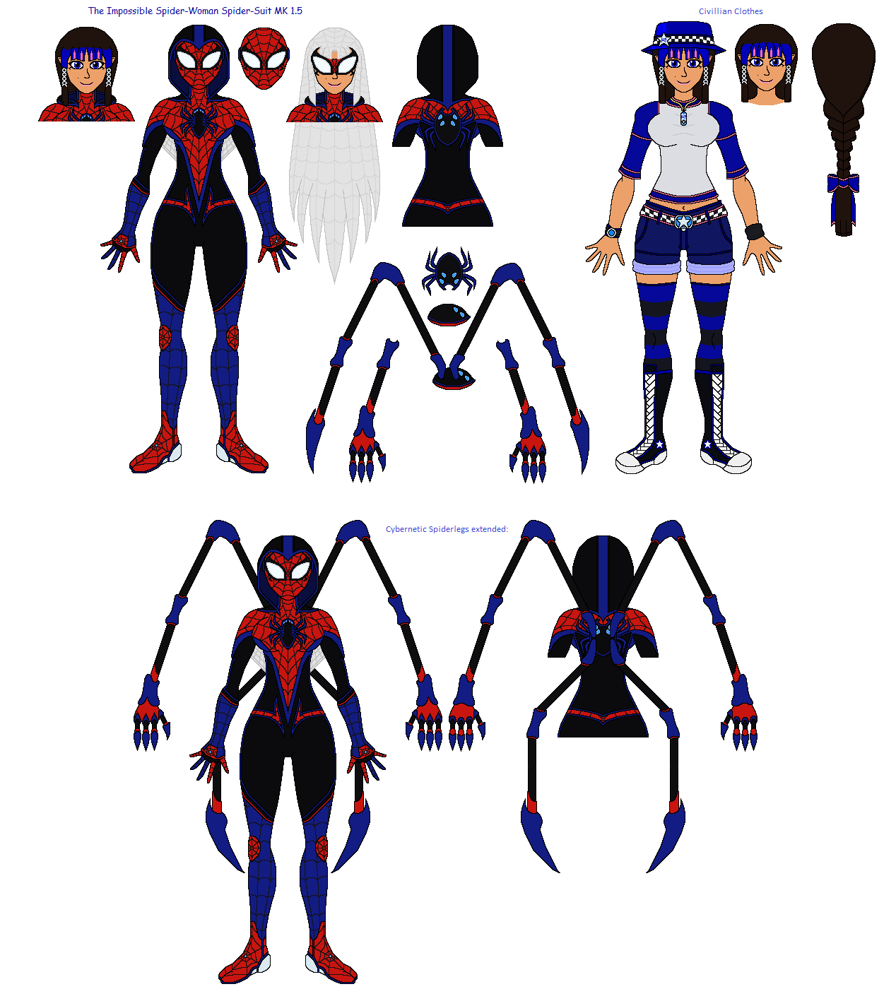 The Impossible Spider-Woman~MK-1.5 Spidersuit +Bio