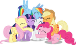 Mane Six Group Hug S5 by TechRainbow