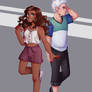 Marti and Byrd as Sims