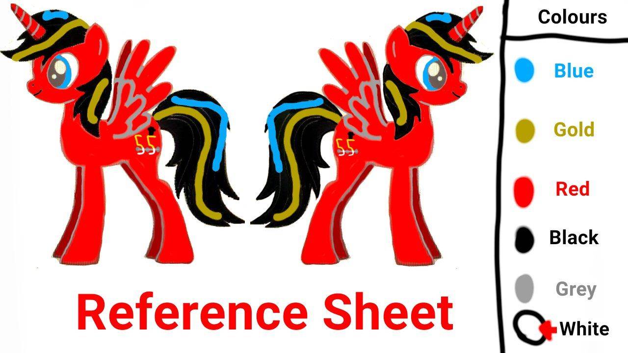 Reference sheet of my OC in MLP form by JamesThomas55 on DeviantArt