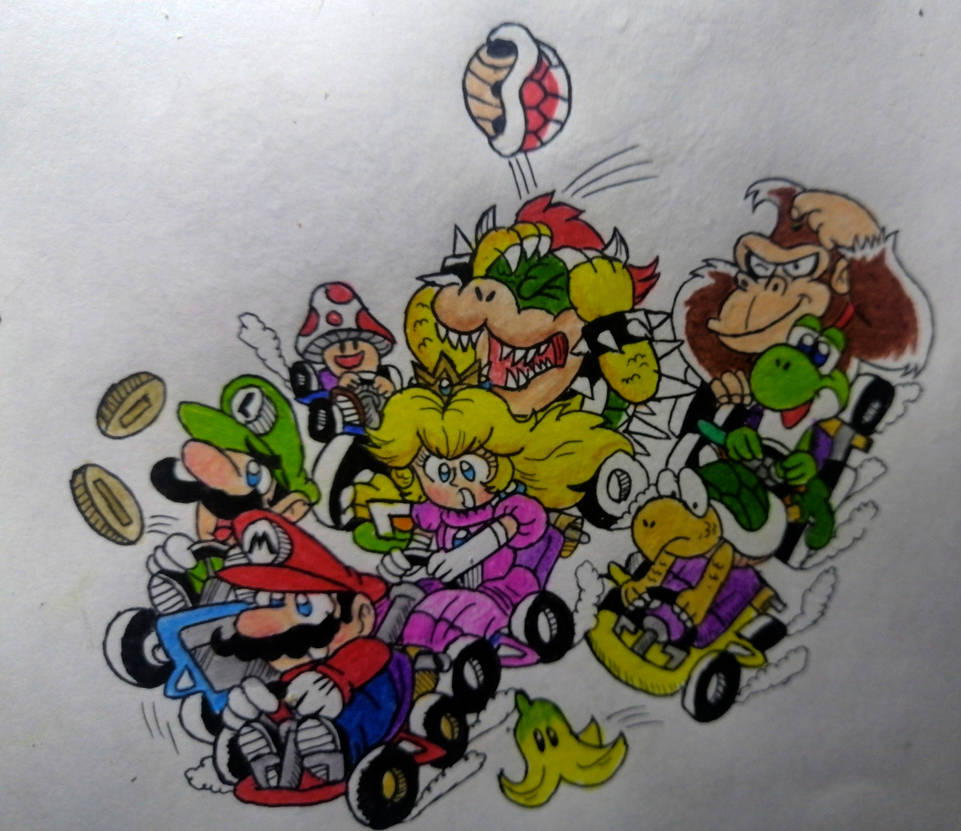 Mario Kart de SNES, by 1984Neo on DeviantArt