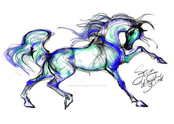 Horse - Blue Cheval