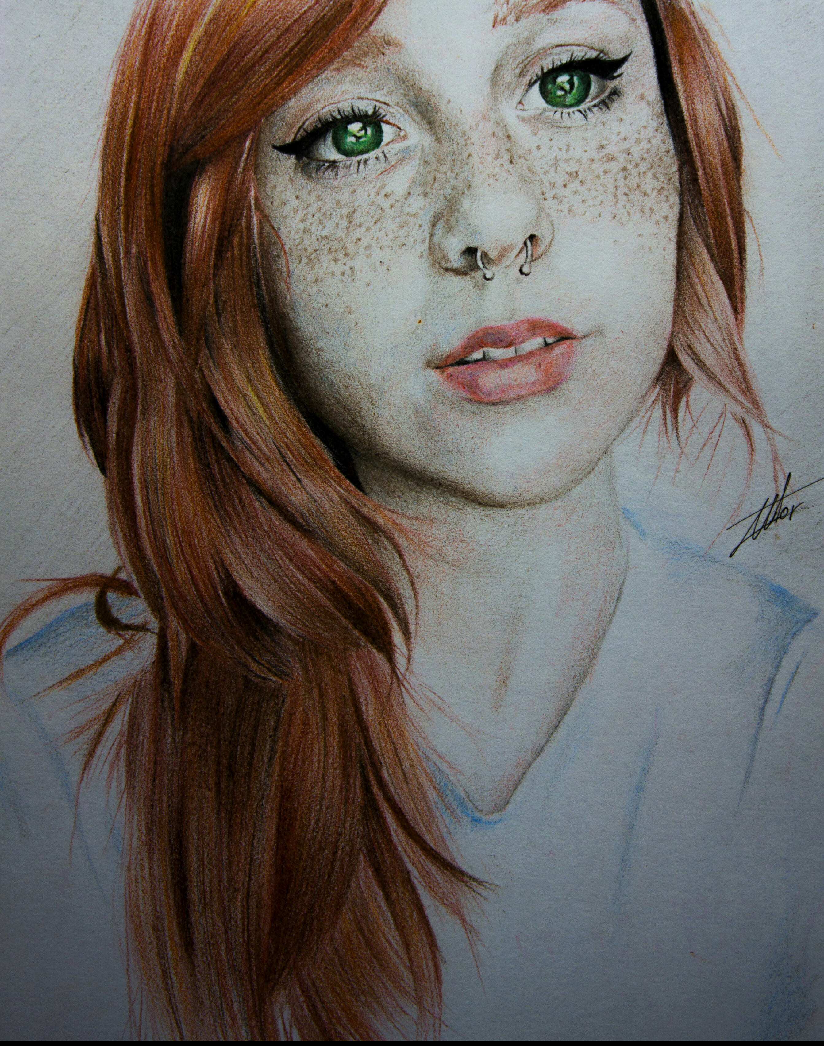 Freckles girl (Pencils colors)