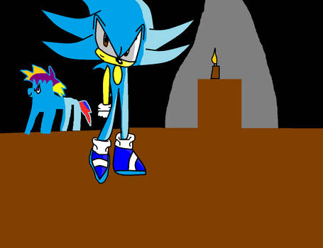 Kevin the Hedgehog and a random pony