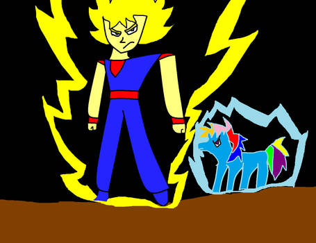 Goku and...Rainbow Dash?!?