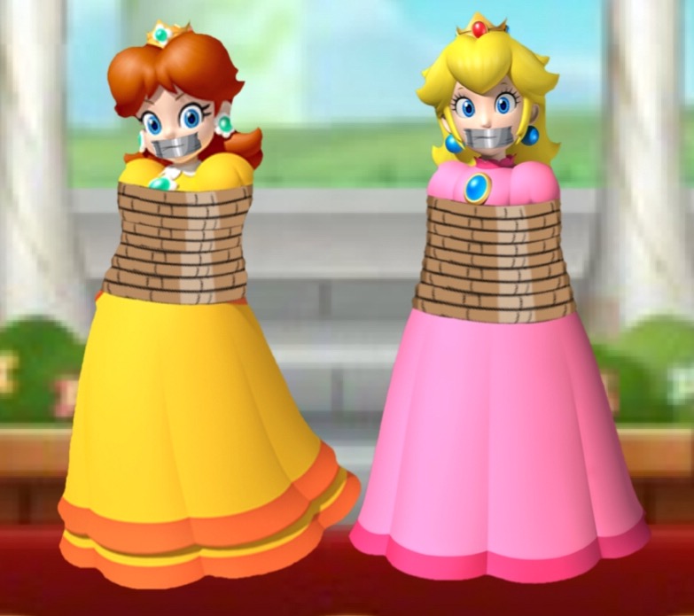 Princess Peach And Daisy Tied Up Gagged By Goldy0123 On DeviantArt.