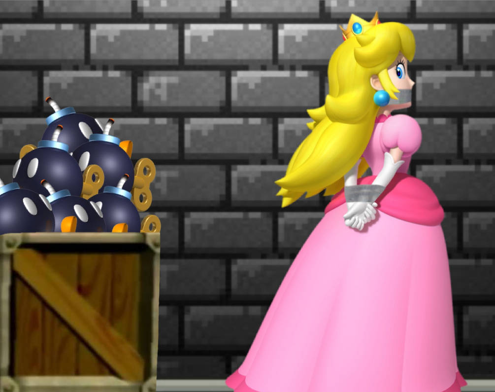 Princess Peach Tape Bound and Gagged by Goldy0123 on DeviantArt 