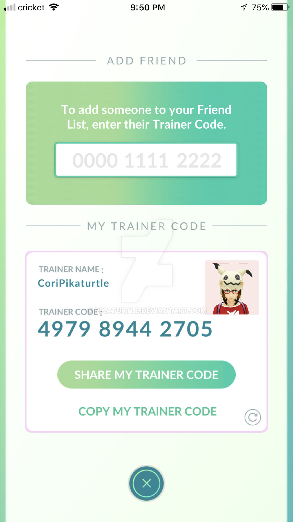 Pokemon Go Friend Code by Pikaturtle on DeviantArt