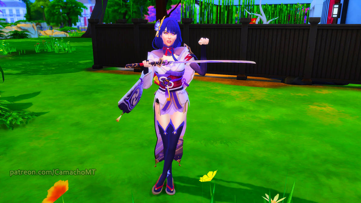 Shogun Raiden - Genshin Impact - Sims 4 by CamachoMT on DeviantArt