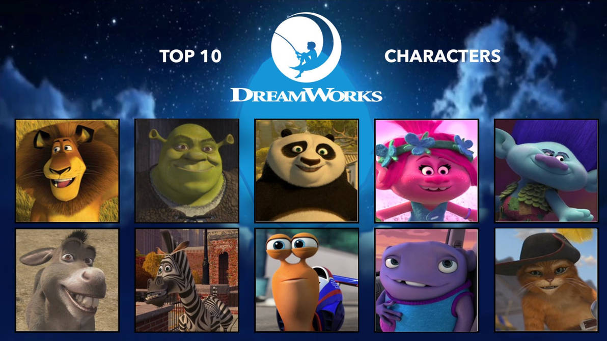 Dreamworks Creating Characters My Top 10 Dreamworks Characters by TaffyMadagascarFan98 on DeviantArt