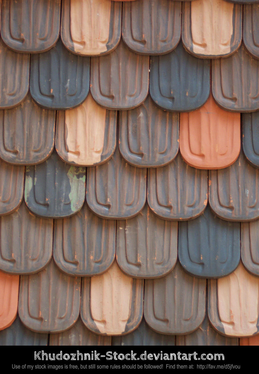 Castle Roof Tiles texture stock