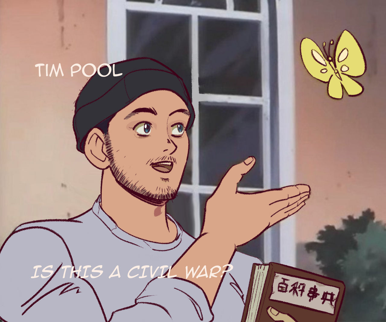 Tim Pool Meets a Butterfly by ThePsych0naut on DeviantArt