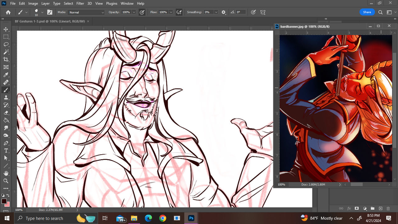 Bard Gesture 3 WIP 'Meh!' and/or 'Eh!'