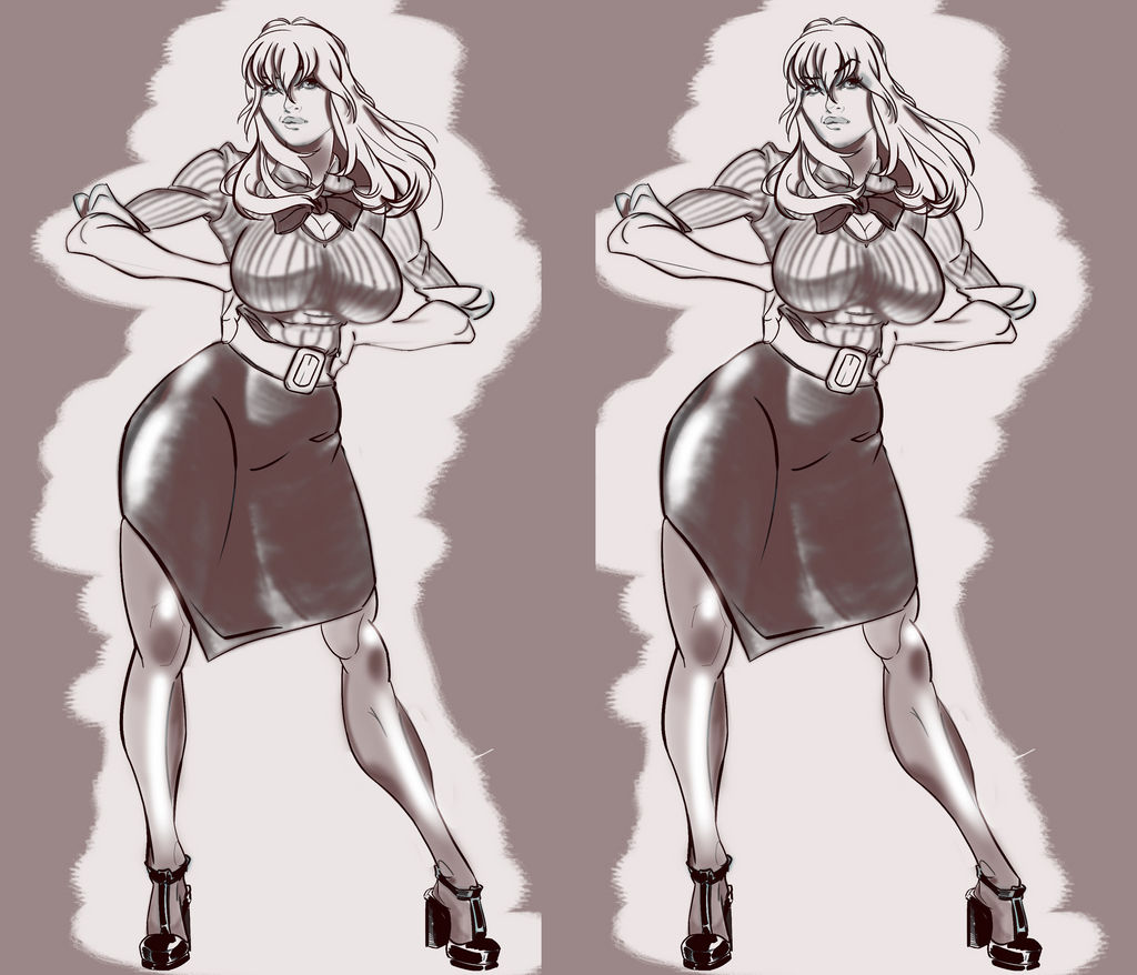 Yuna Kasai redesign WIP-- side by side