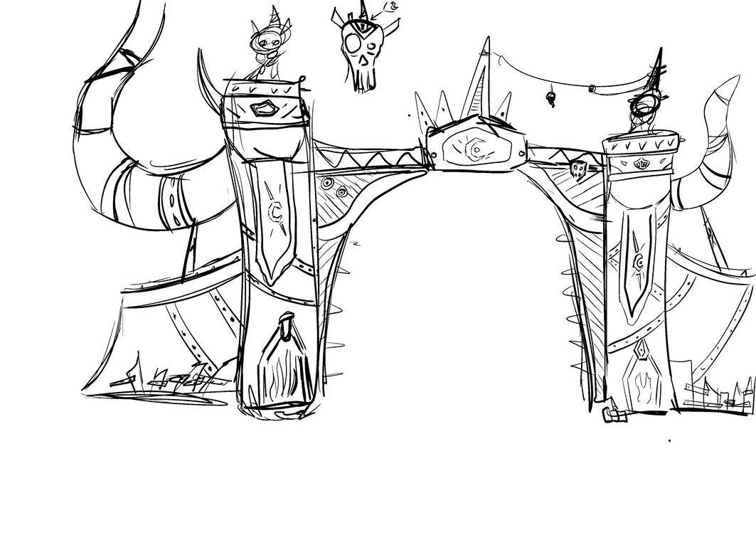 Sketch Goblin Village by Shaktio on DeviantArt