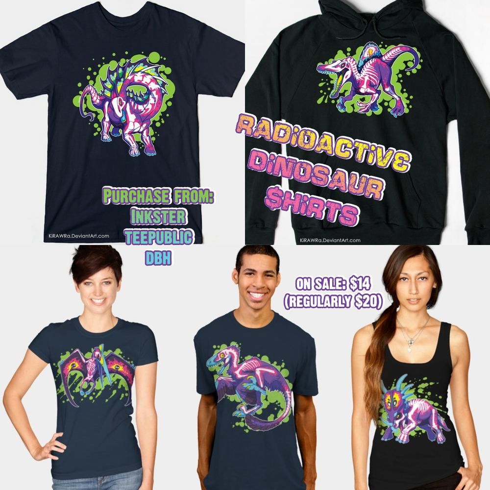 Radioactive Dinosaur Shirts