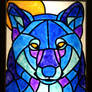 Wolf Faux Stained Glass