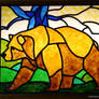 Brown Bear Faux Stained Glass