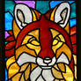 Red Fox Faux Stained Glass (Indoor)
