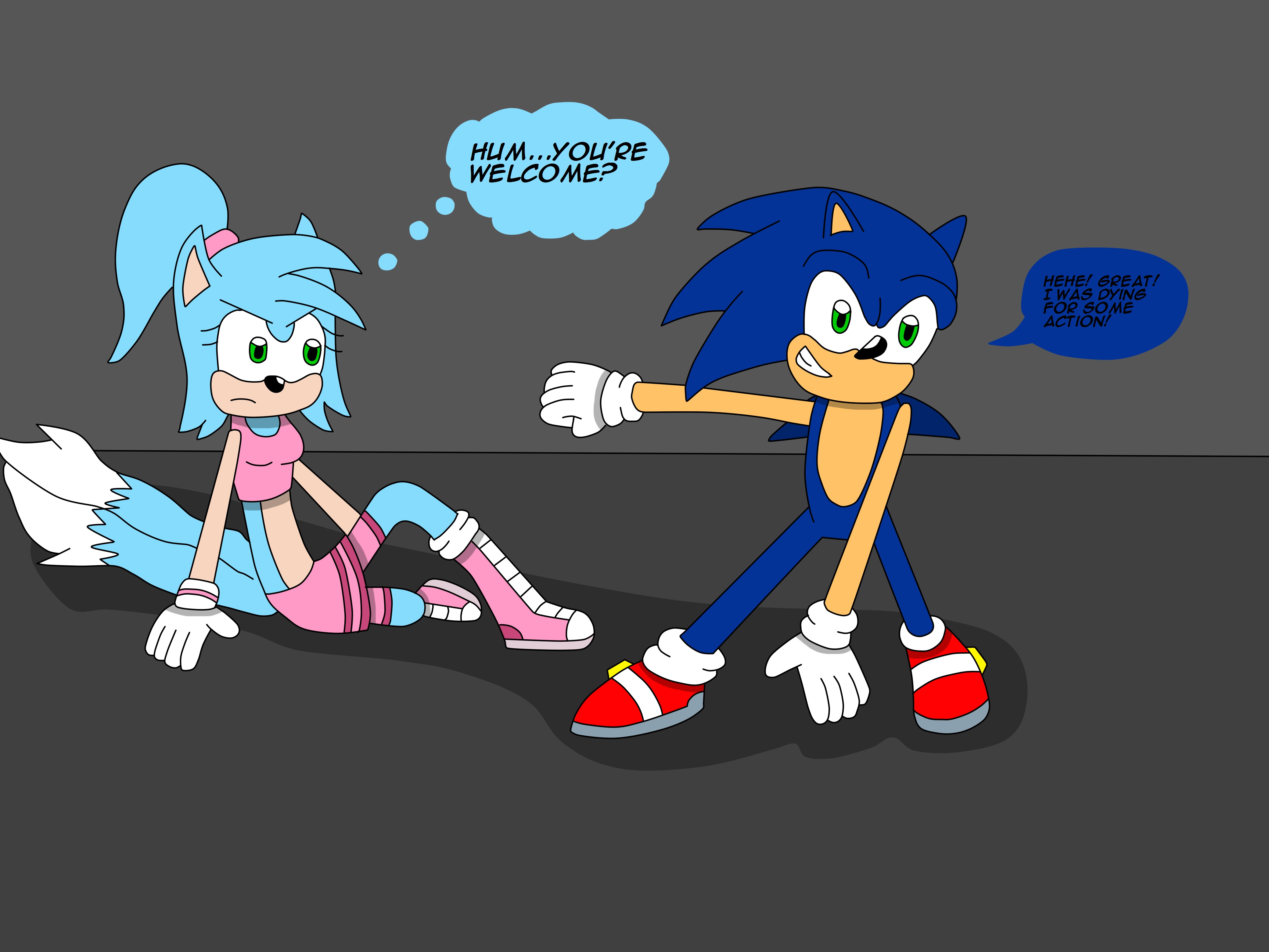 Sonic the Hedgehog Meets SNT by BlueandDark on DeviantArt.