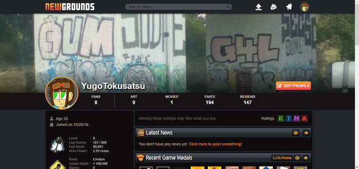 I have a Newgrounds account too...