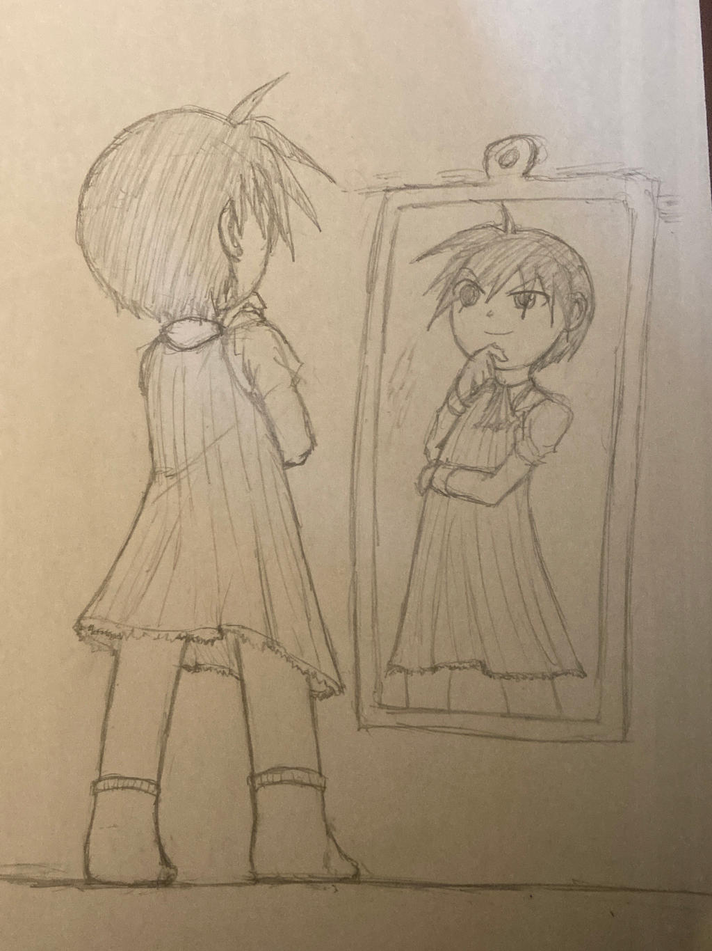 Grim Tales: Trying on Minnie's dress.