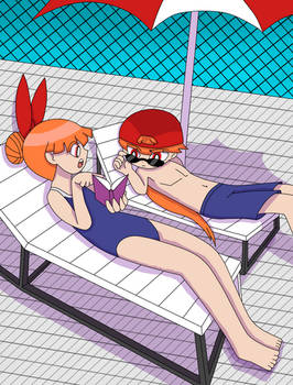 Blossom and Brick at the School Pool