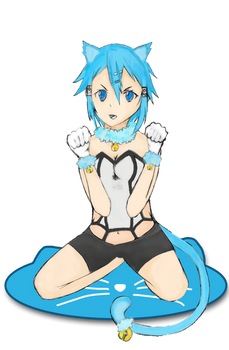 cute sinon (shino asada) cat ears and color!!!